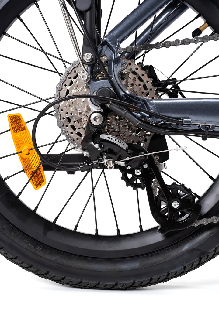 Shimano altus derailleur fitted to Alba Fold X electric bike